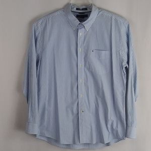 Tommy Hilfiger stripe button shirt men's size XL